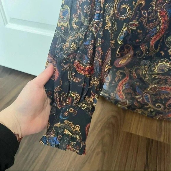 Maje Calista Button Down Paisley Top- Size 0; Like New Condition ( Never Worn) - Picture 7 of 13